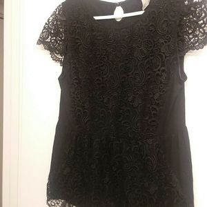 H&M black lace top